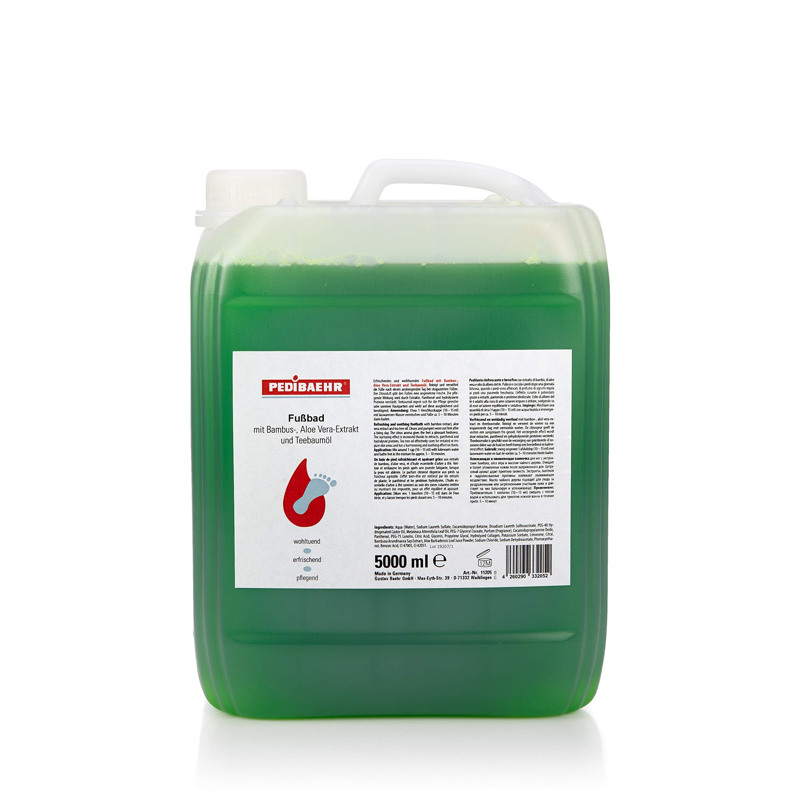 Pedibaehr Fußbad mit Bambusund AloeVera-Extrakt 5000 ml