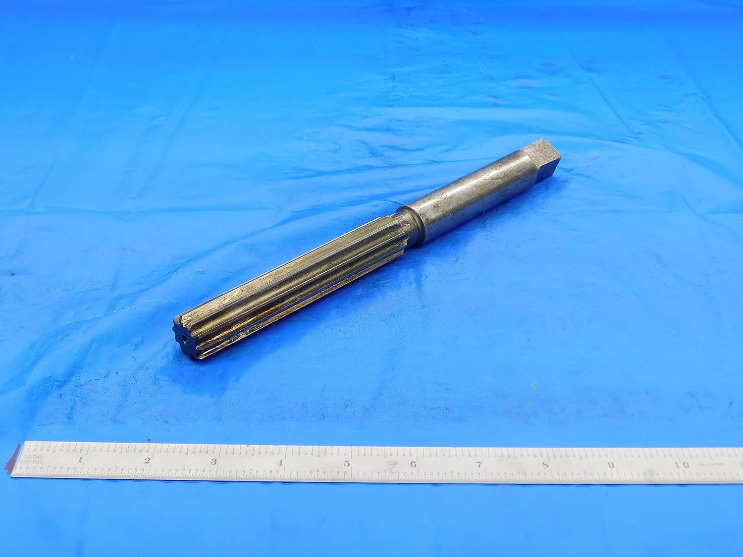 7/8 O.D. HSS Hand Reamer 10 Flute .875 .8750 ONSIZE Tooling Manufacturing - DE1504BMIN