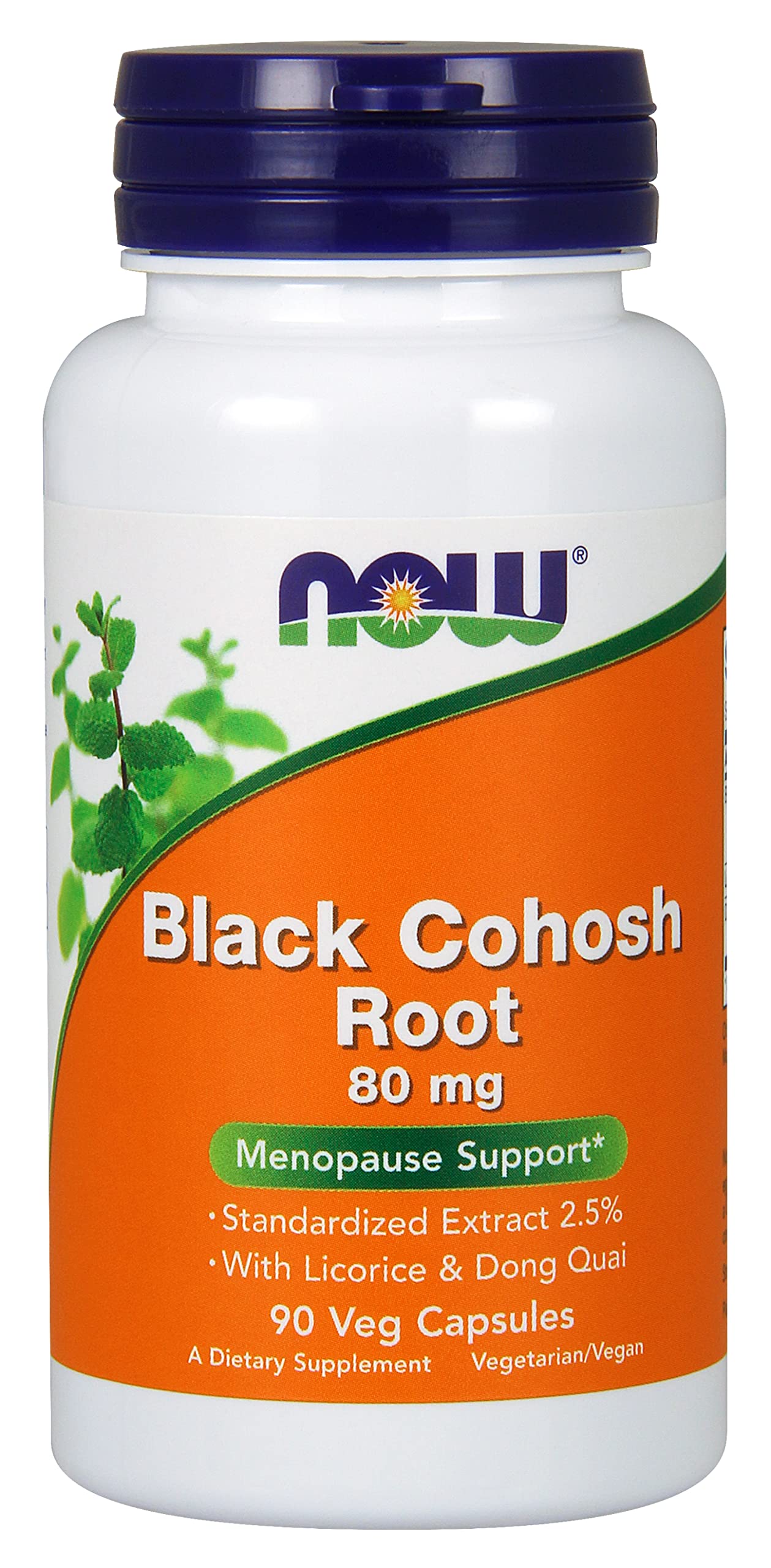 NOW Black Cohosh 80 mg, 90 Count (Pack of 2)