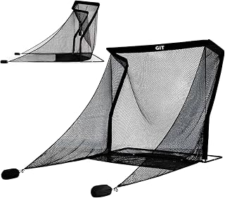 Heavy Duty Golf Hitting Return Net, Black, W 8' x H 8' x DP 3'/9.5', Premium High Tension Nylon Net. Competibility with Any 8x8 Simulator Impact Screen of Hanging Type.