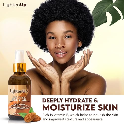 Miniatura 9 de LightenUp suero iluminador de la piel 1 onza líquida corrector de manchas oscuras para cara axilas manos rodillas y cuerpo con aceite de argán y