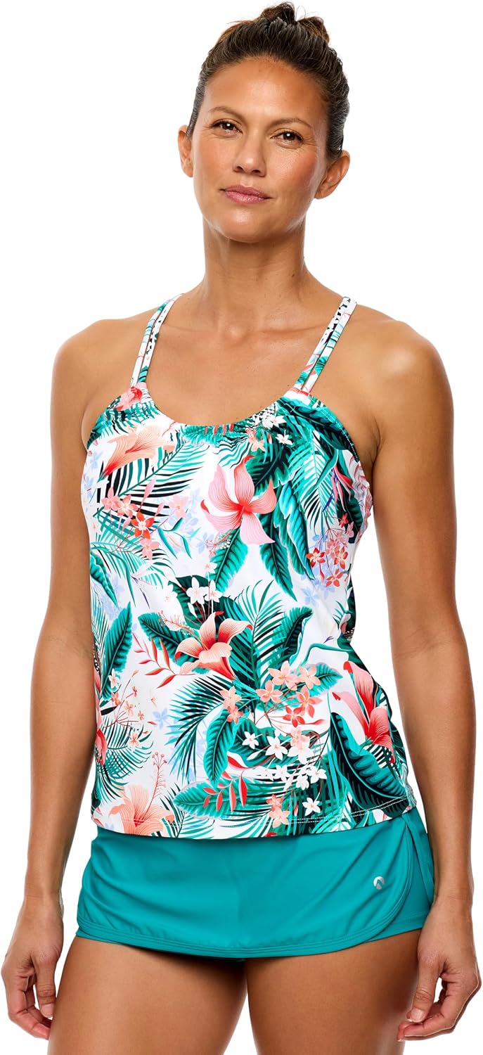 Next by Athena Women's Native Fawna Third Eye Tankini Swimsuit Top