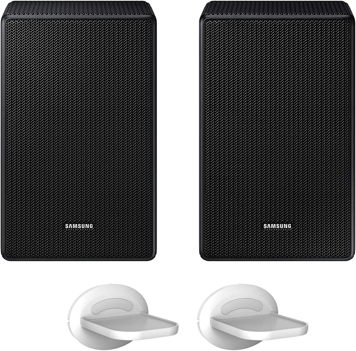 Samsung SWA-9500S Wireless Rear Speaker Kit w/Dolby Atmos & DTS:X 2.0.2ch SWA-9500S/ZA for Soundbar Surround Sound Home Theater Expansion Bundle with Deco Gear 2 Pack Wall Mount Shelf Stands