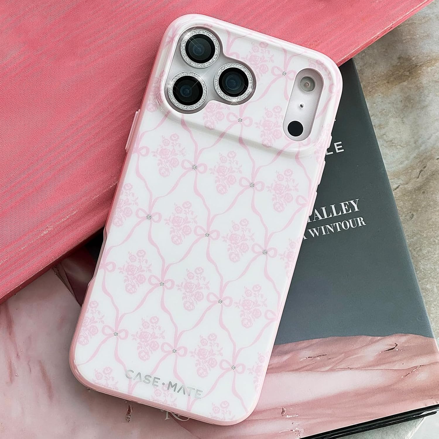 Case-Mate iPhone 17 Pro Max Case [Compatible with MagSafe] - Stylish Bow Phone Case with 12ft Drop Protection - Premium Magnetic Cover for iPhone 17 Pro Max - Ballet Pink Bow