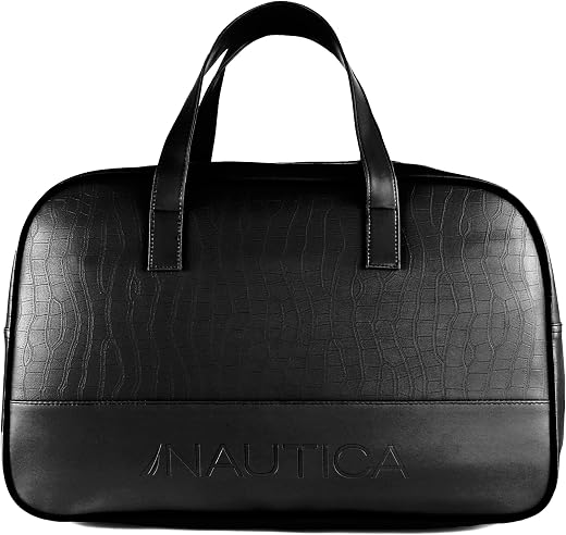 Nautica Unisex 25L PU Duffle Bag for Travel | Stylish Leatherette Cabin Luggage with Smooth Zippers | Compact, Comfortable...