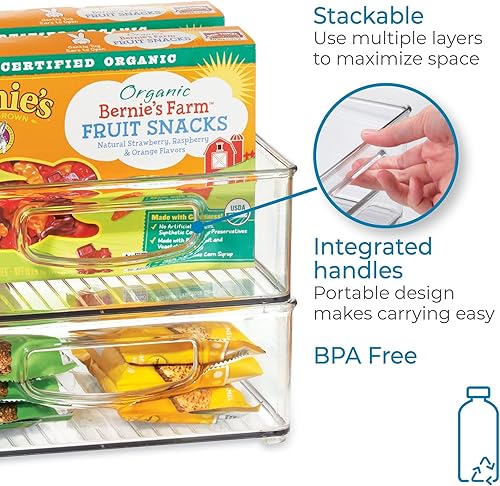 Miniatura 4 de iDesign Juego organizador de plástico Linus - Contenedores de almacenamiento de cocina, transparentes