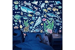 Glow in The Dark Ocean Fish Wall Decals
