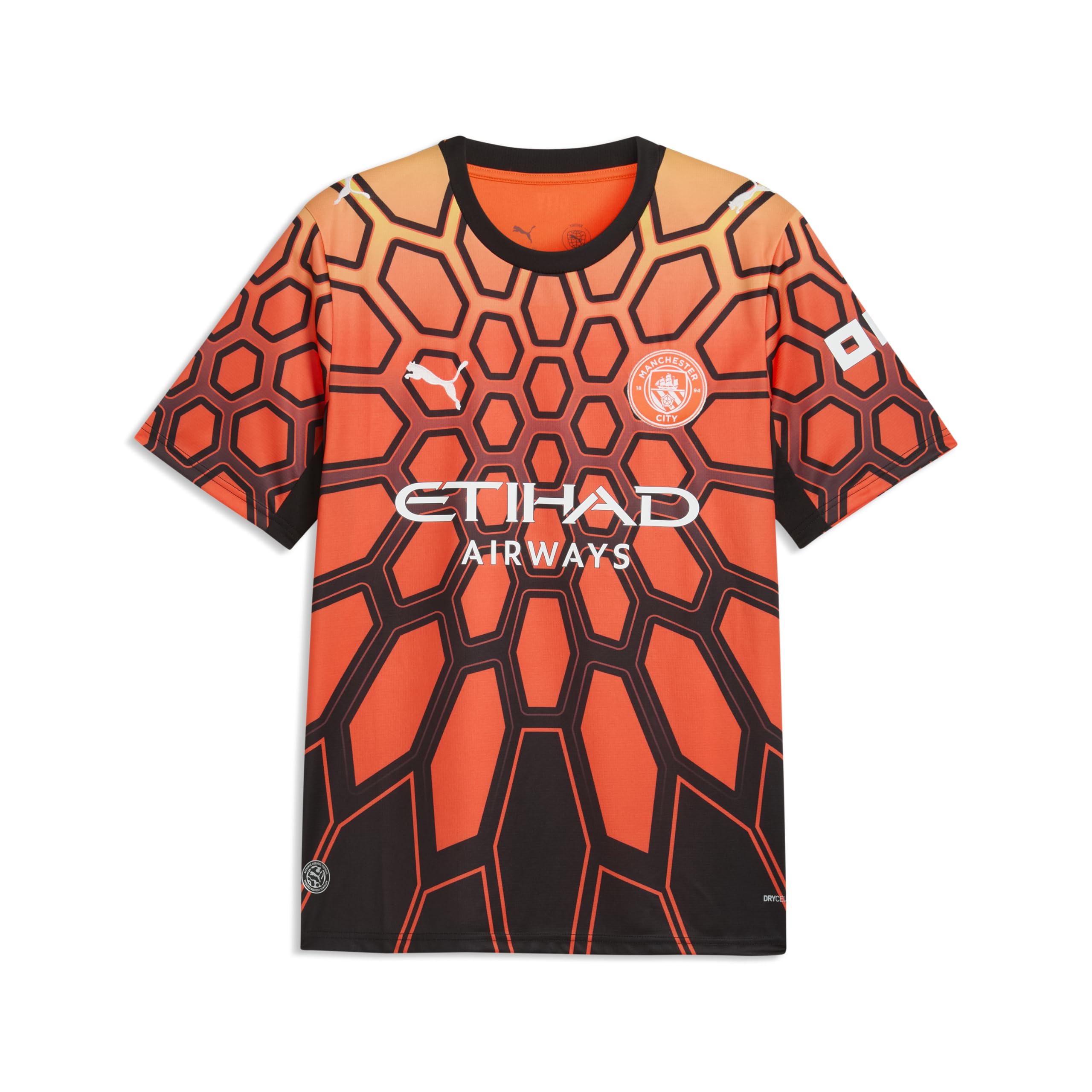 PUMA Men's Manchester City FC 2026/27 Replica Goalkeeper Football Shirt - Orange - Size: L