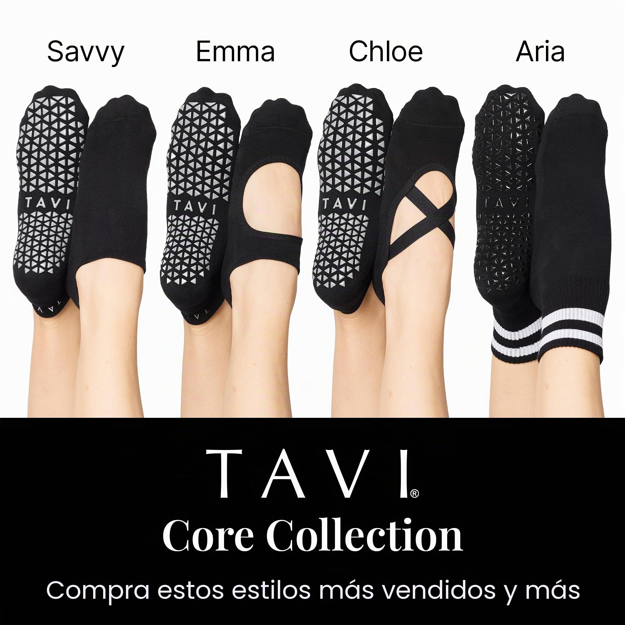 Fitness Mad Tavi Noir Maddie - Calcetines unisex para yoga y pilates, color ébano
