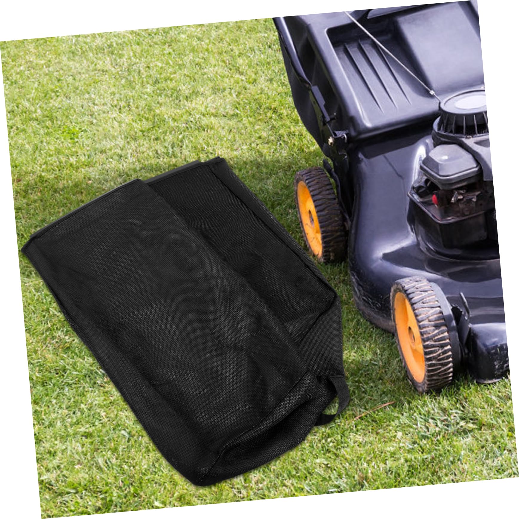 ibasenice Sacco per Erba in Nylon Nero Resistente e Versatile per Rasaerba, per Raccolta Foglie in Giardino e Cortile, Ricambio Pratico e Durevole