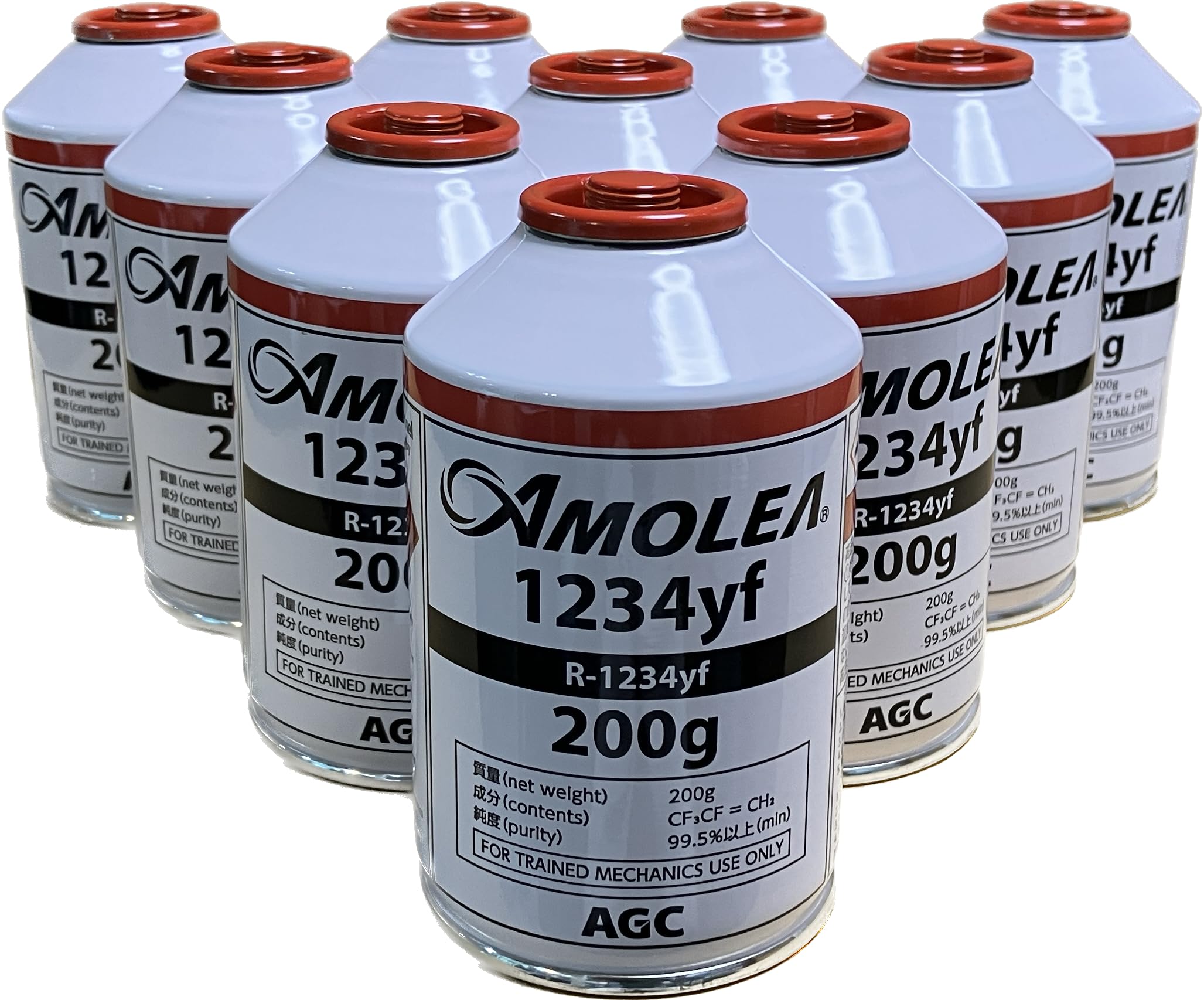Amazon.co.jp: HFO-1234yfカーエアコン用冷媒（AMOREA1234yf）AGC (10