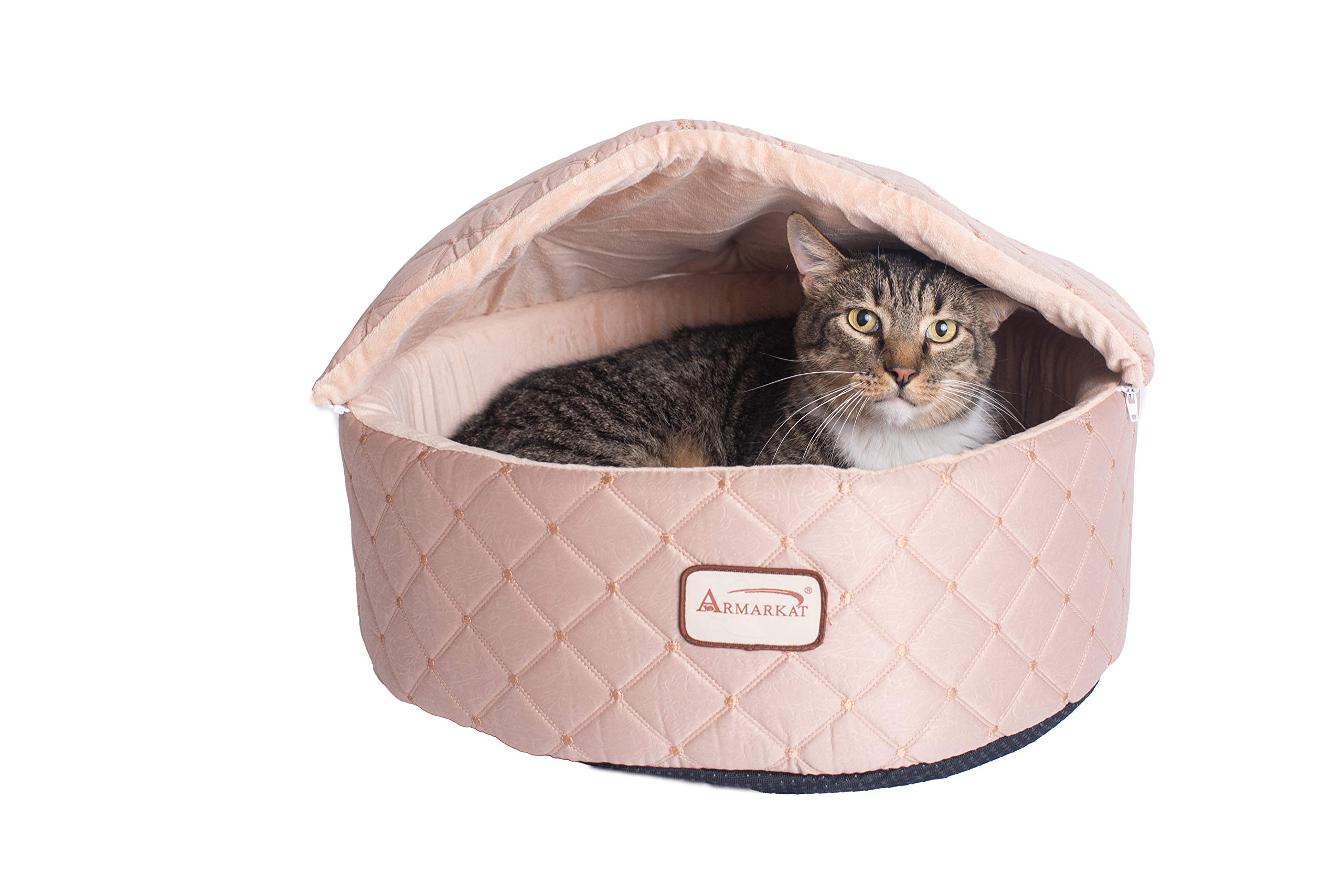 ARMARKATCat Bed, Small, Light Apricot, 17"" l x 16"" w x 13"" h (C33HFS/FS-S)
