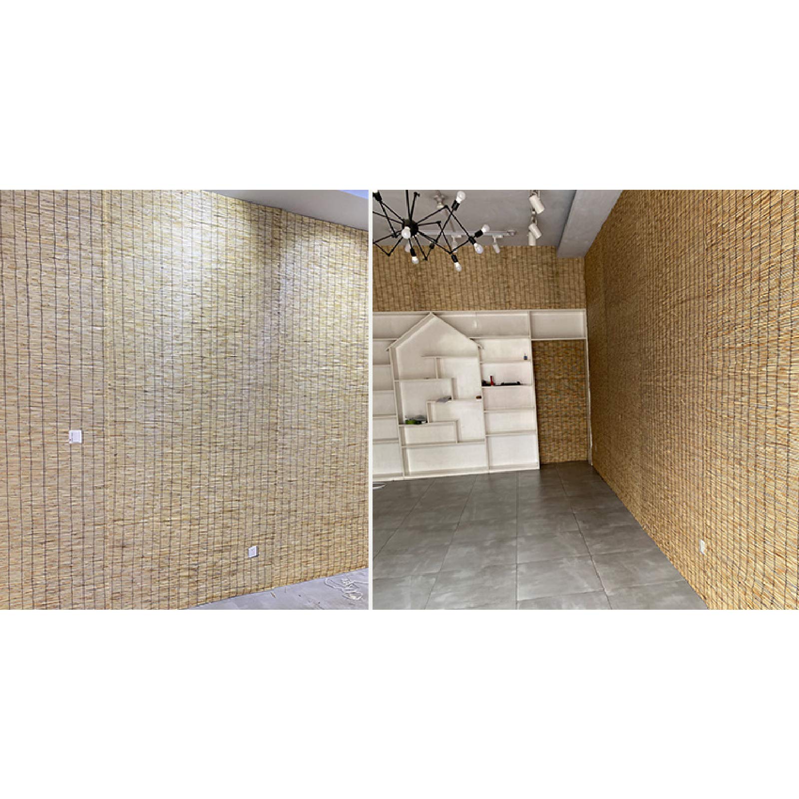 Store Enrouleur Bambou,Rideaux en Roseau,Rideau de Paille,Store Anti-Regard,Rétro-Décoratifs,Facile à Installer,Personnalisable,pour Intérieur/Extérieur (150 * 230cm/59 * 91in)