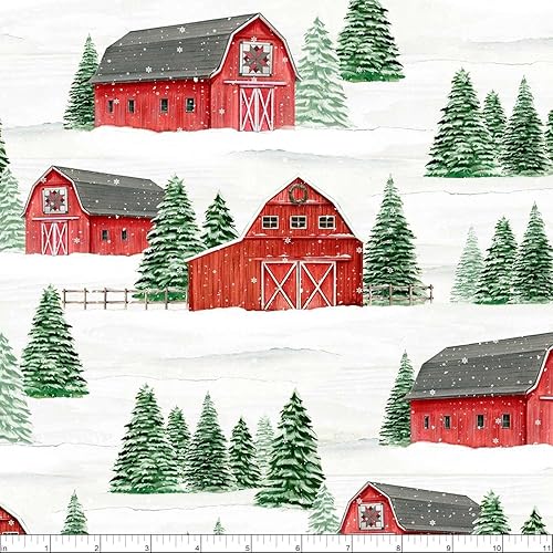 Miniatura 2 de Wilmington Prints Country Cardinals Winter Scenic Multi, tela de The Yard