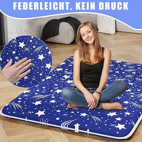 Miniatura 6 de Japanese Futon Mattress, Foldable Tatami Mat Portable Dormitory Sleeping Pad with Bag & Strap, Floor Mattress Thicken Sleeping Mattress Roll up