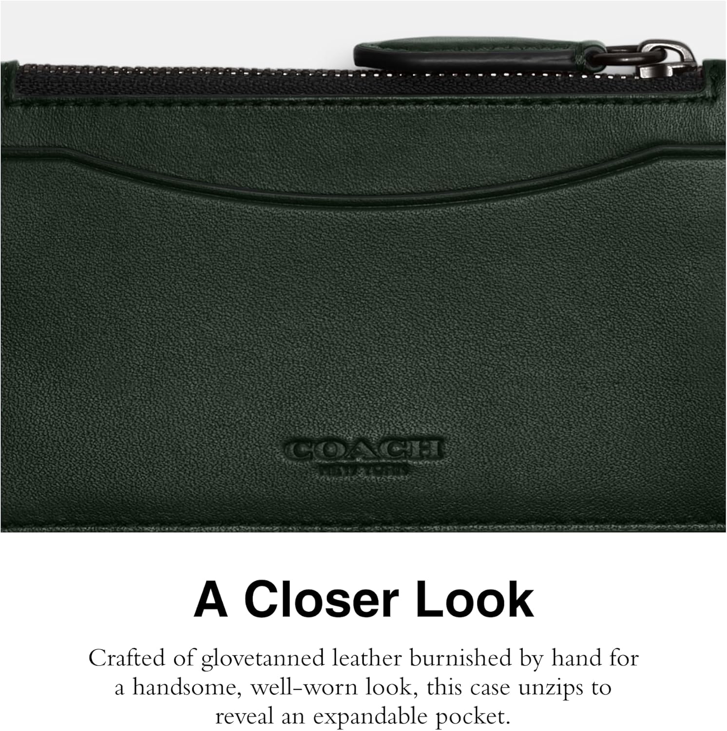 Coach Men’s Zip Card Case in Burnished Leather Yaxa Colombia