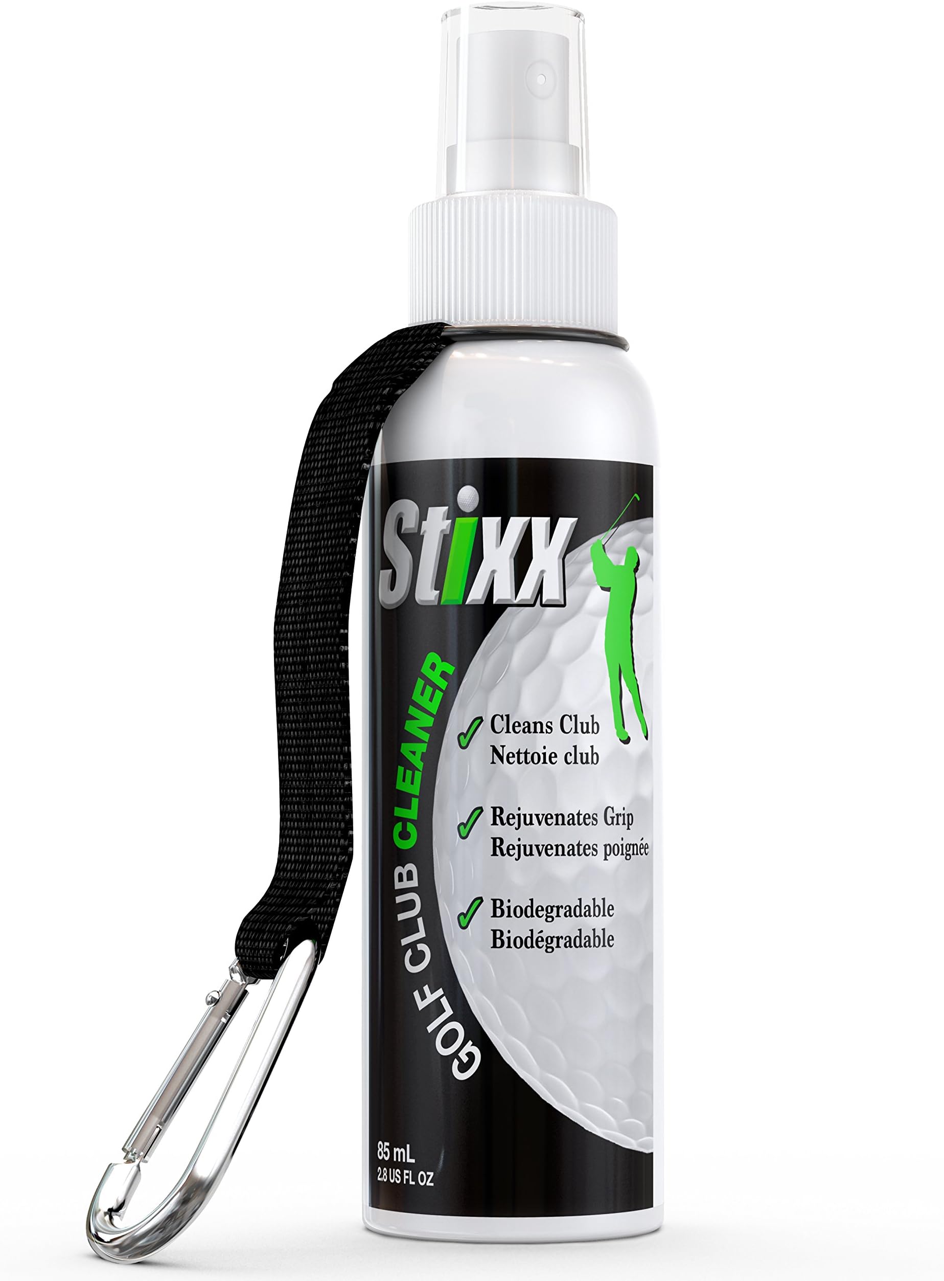 Golf Club & Grip Cleaner - Best for cleaning all types of clubs, irons & drivers. Cleans & Rejuvenates grips. Restores their natural tackiness. Just spray & wipe. Clean Clubs = Better Golf!