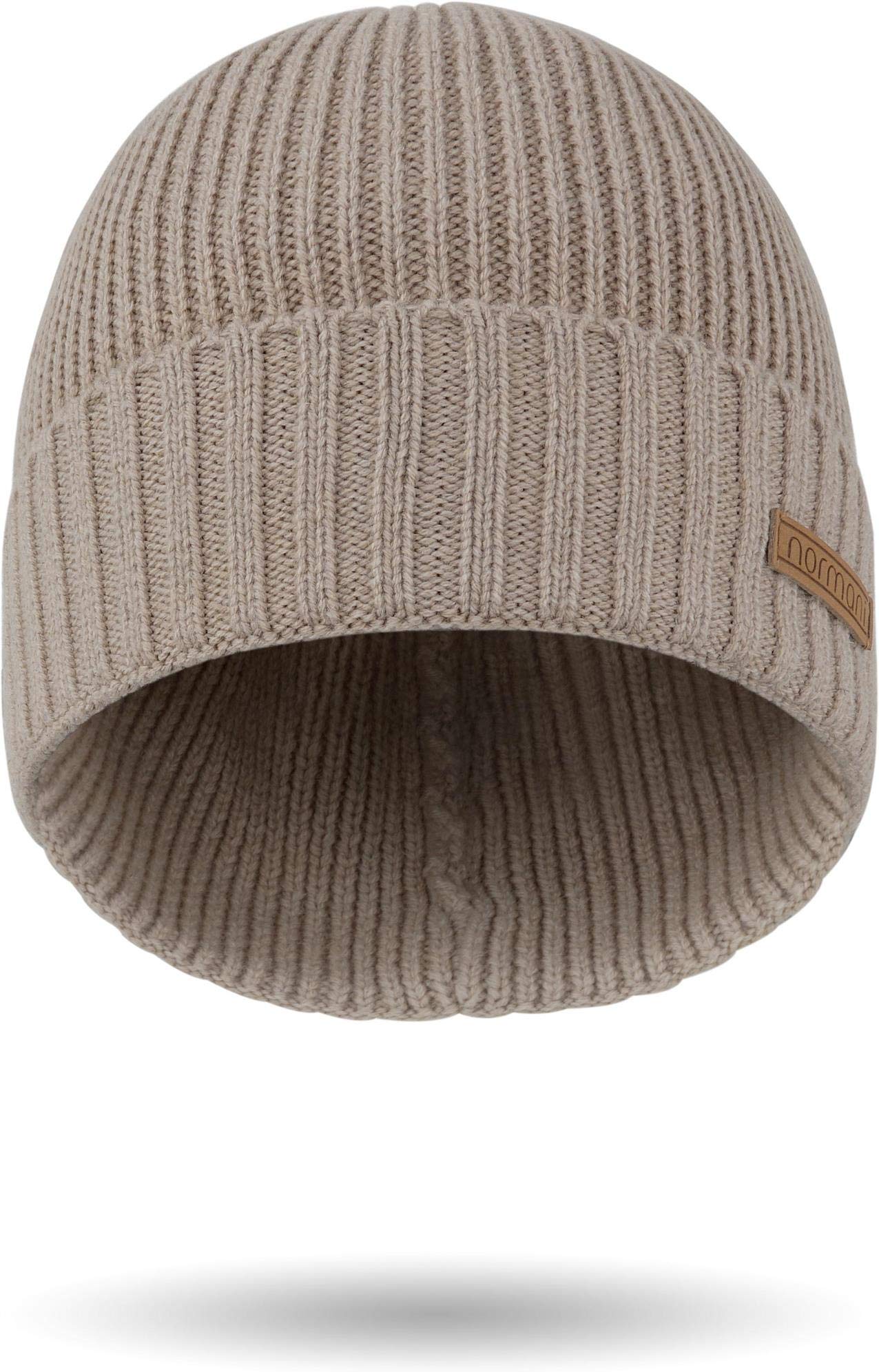 Winterschal und Strickmütze aus Merinowolle für Damen und Herren im Set