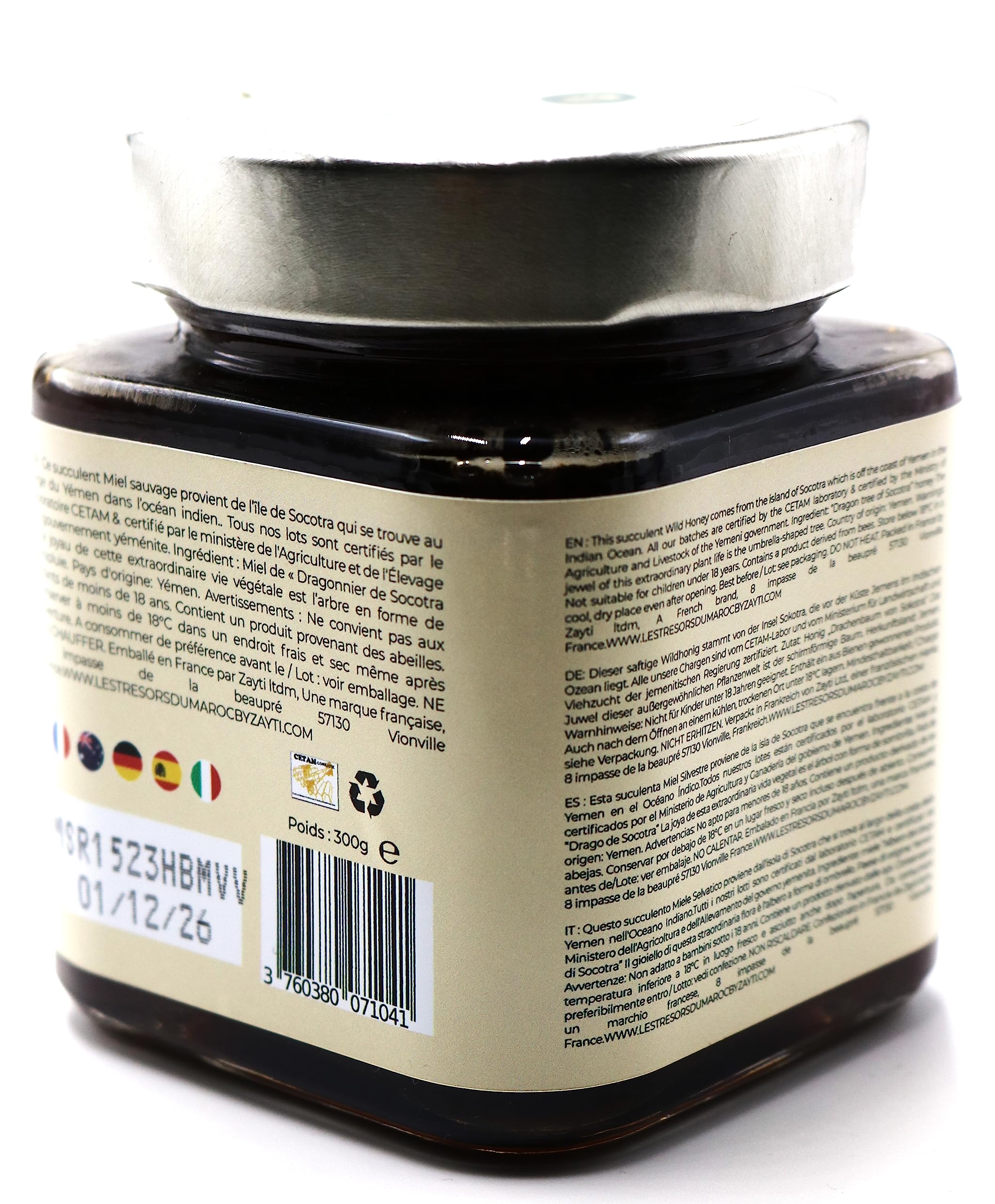 Miód Socotra 300g - Autentyczny i mniej słodki, cud tajemniczej wyspy Socotra, idealny dla diabetyków!"