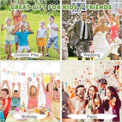 Miniatura 7 de Más de 20000 burbujas por minuto para hacer burbujas para niños  Zerhunt Bubbles para niños pequeños solución concentrada de burbujas de 33.8 onzas