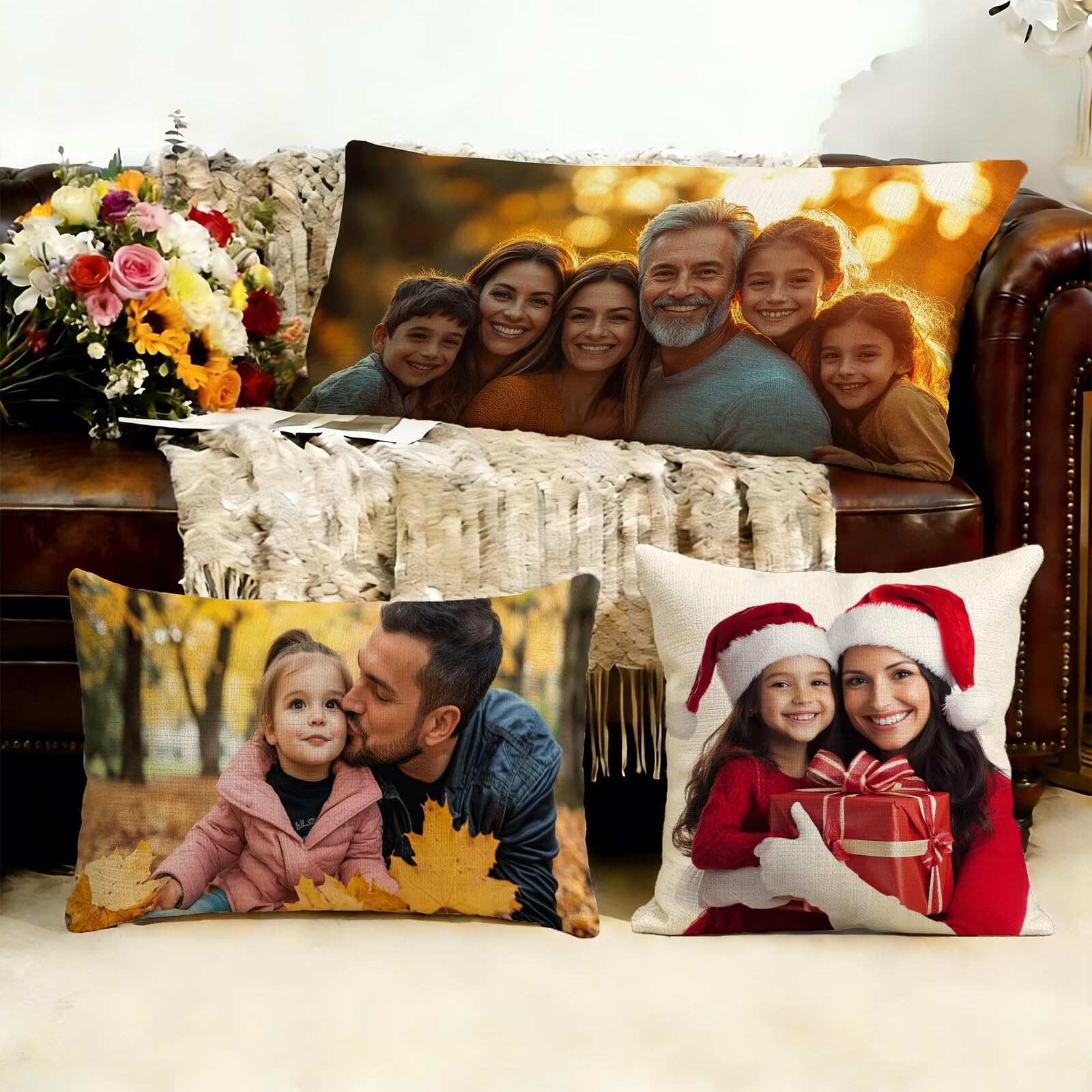 Cojin Personalizado Foto a Doble Cara 60x180cm - Cojines Exterior,Funda de Almohada Impermeable - Regalo Original para San Valentín y Aniversario Parejas para Cama Sofa Terraza Salon Jardin J1-93