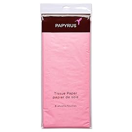 Papyrus 8 Sheet Light Pink Tissue Paper for Valentines, Birthdays, Crafts, DIY and More