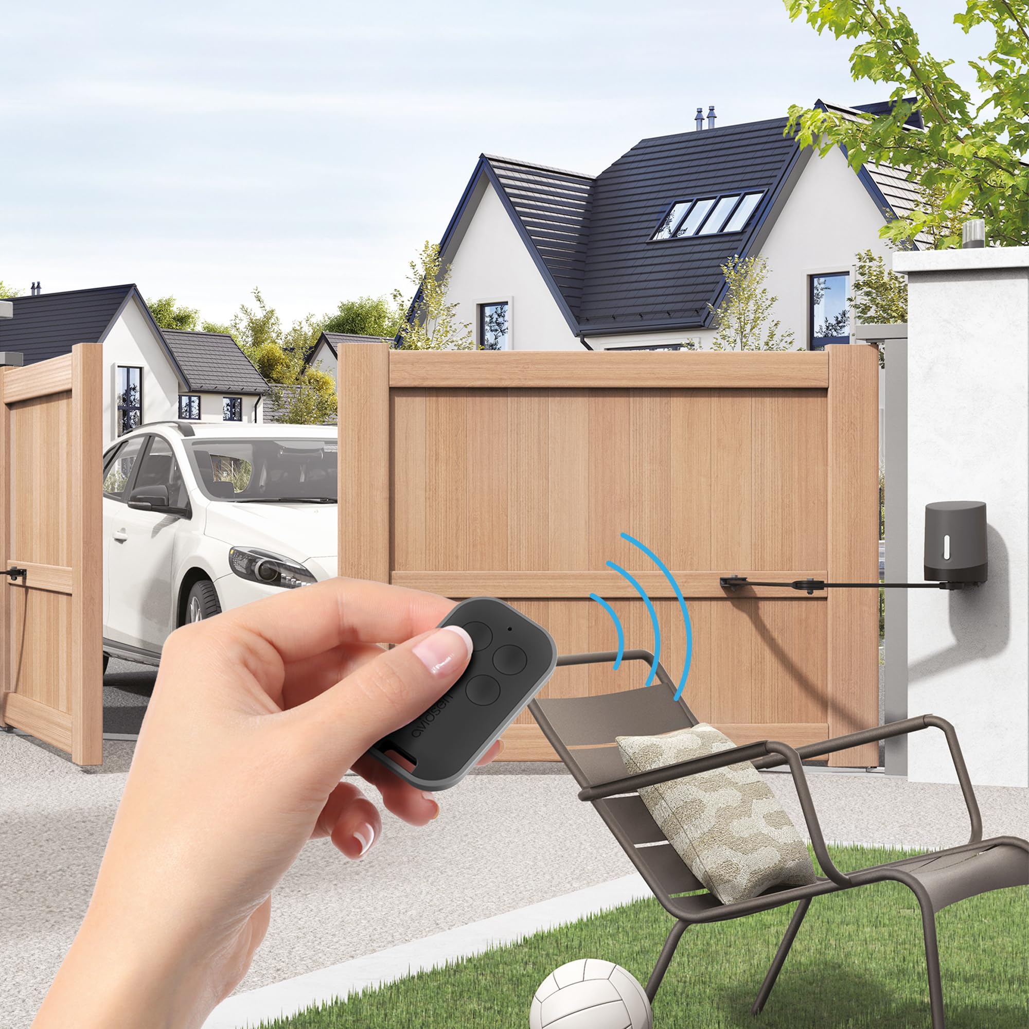 Avidsen 114258 - Pack de 2 Mandos a Distancia para Motorización de Puerta, Código Variable (Rolling Code), Alcance 50m, Compatible con Centrales Avidsen, Fácil Programación
