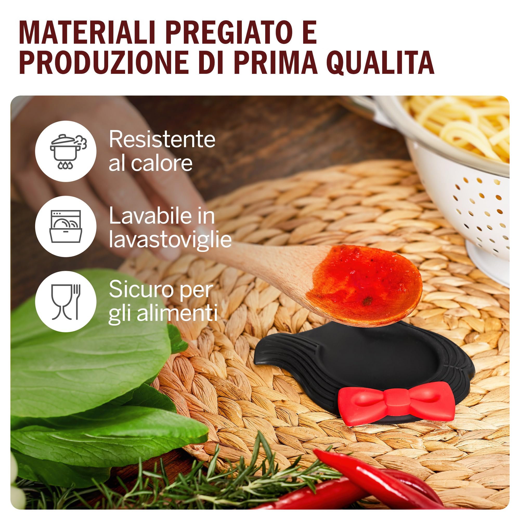 Poggia-Cucchiaio A Forma Di Parrucca Betty - In Silicone, Gadget Divertente Per Cucina, Anti-Macchia - Foto 3