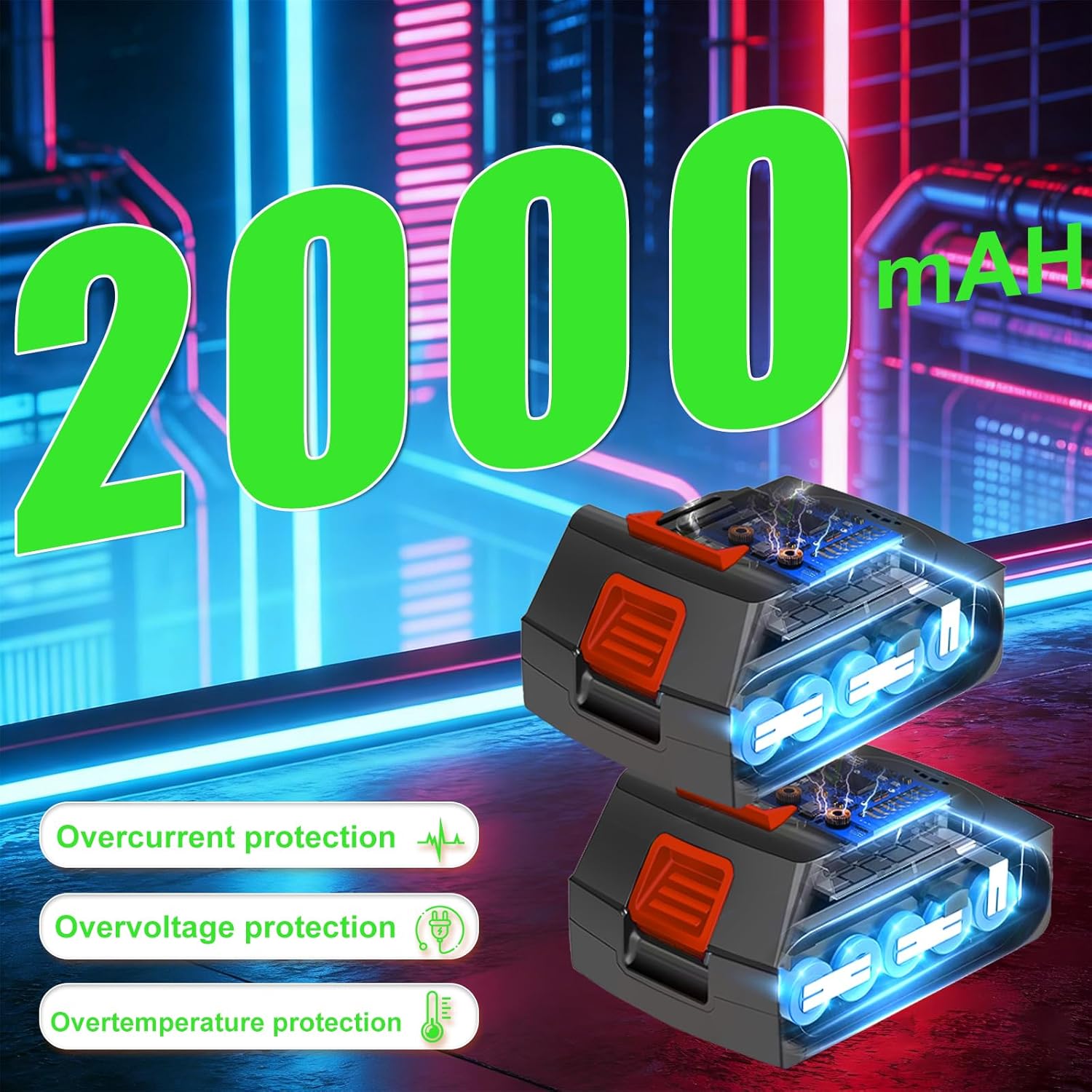 Electric Weed Wacker 21V Brush Cutters Battery Powered 3 in 1 Lightweight Weed Eater with Blade Adjustable Pole Cordless Grass Trimmer with 2 * 2.0Ah Batteries and Charger for Garden Yard Green