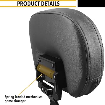 Adjustable Driver Rider Backrest Quick Release for Harley Softail Models Fatboy Heritage 2018-2025 (57-GB-1)