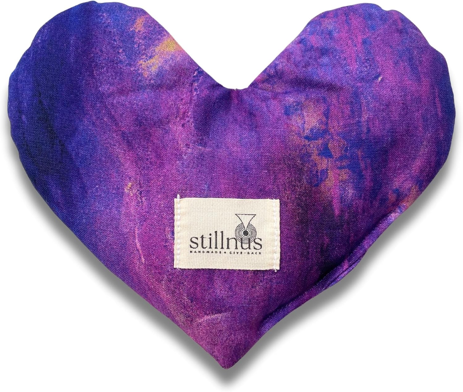 Stillnus Weighted Heart Eye Pillow with Organic Lavender & Flaxseed – Relaxation Gift for Women, Meditation Tool, Mindful Rest, Cooling Eye Mask, Wellness Self-Care Kit