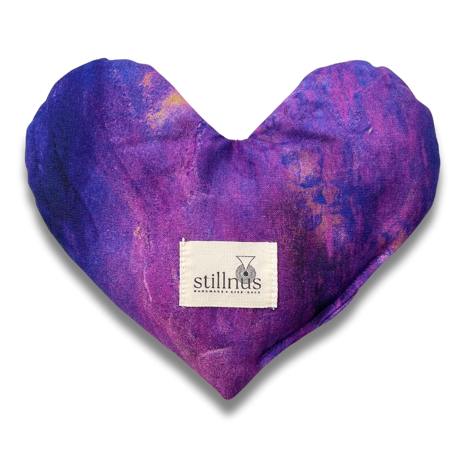 Handmade Heart-Shaped Eye Pillow - Weighted Organic Lavender & Flax Seed, Hot/Cold Compress - Perfect Valentine's Day Gift for Mom & Mothers Thumbnail