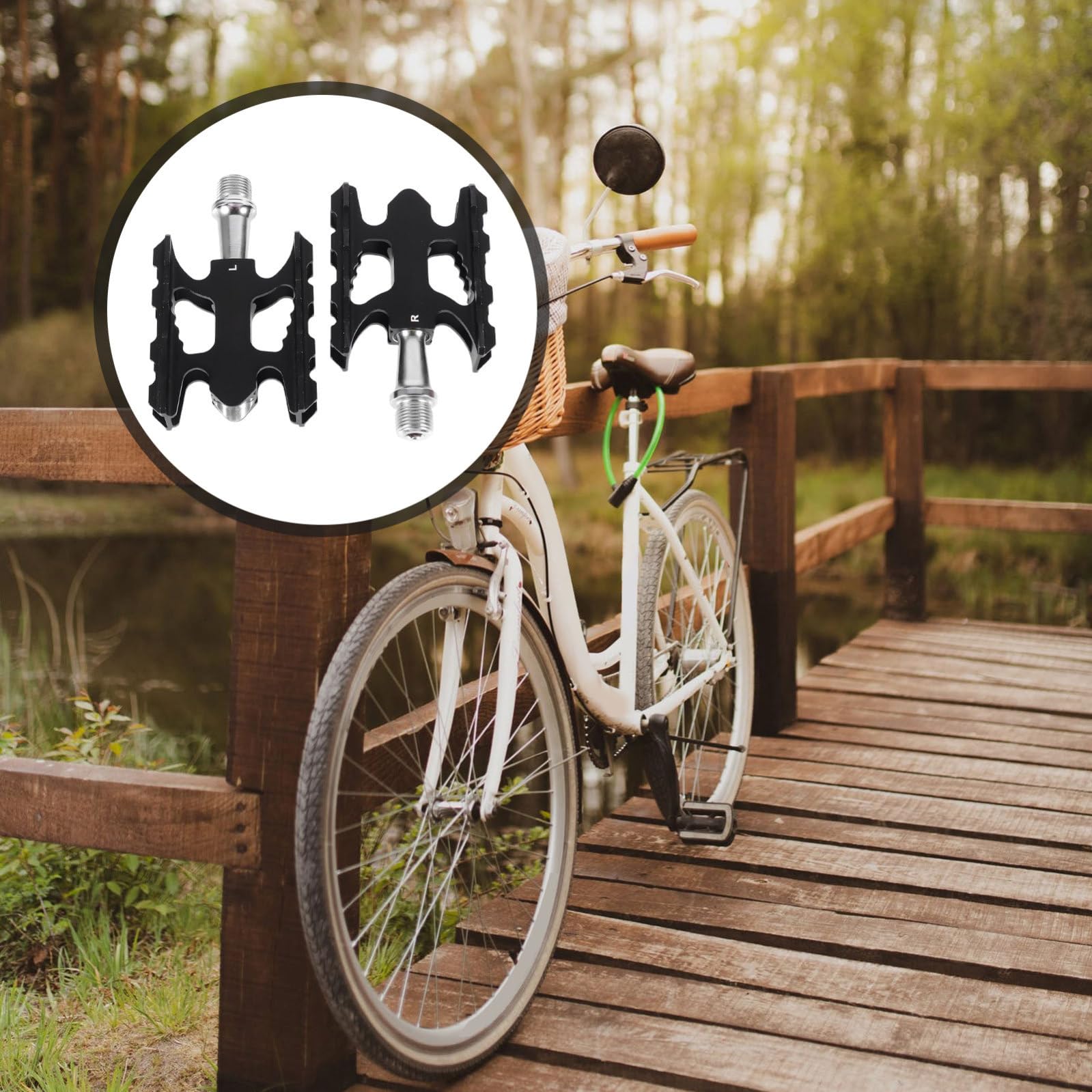 Bicicleta Aleación Antideslizantes Plataforma Grande con Rodamientos Sellados para Montaña y Carretera