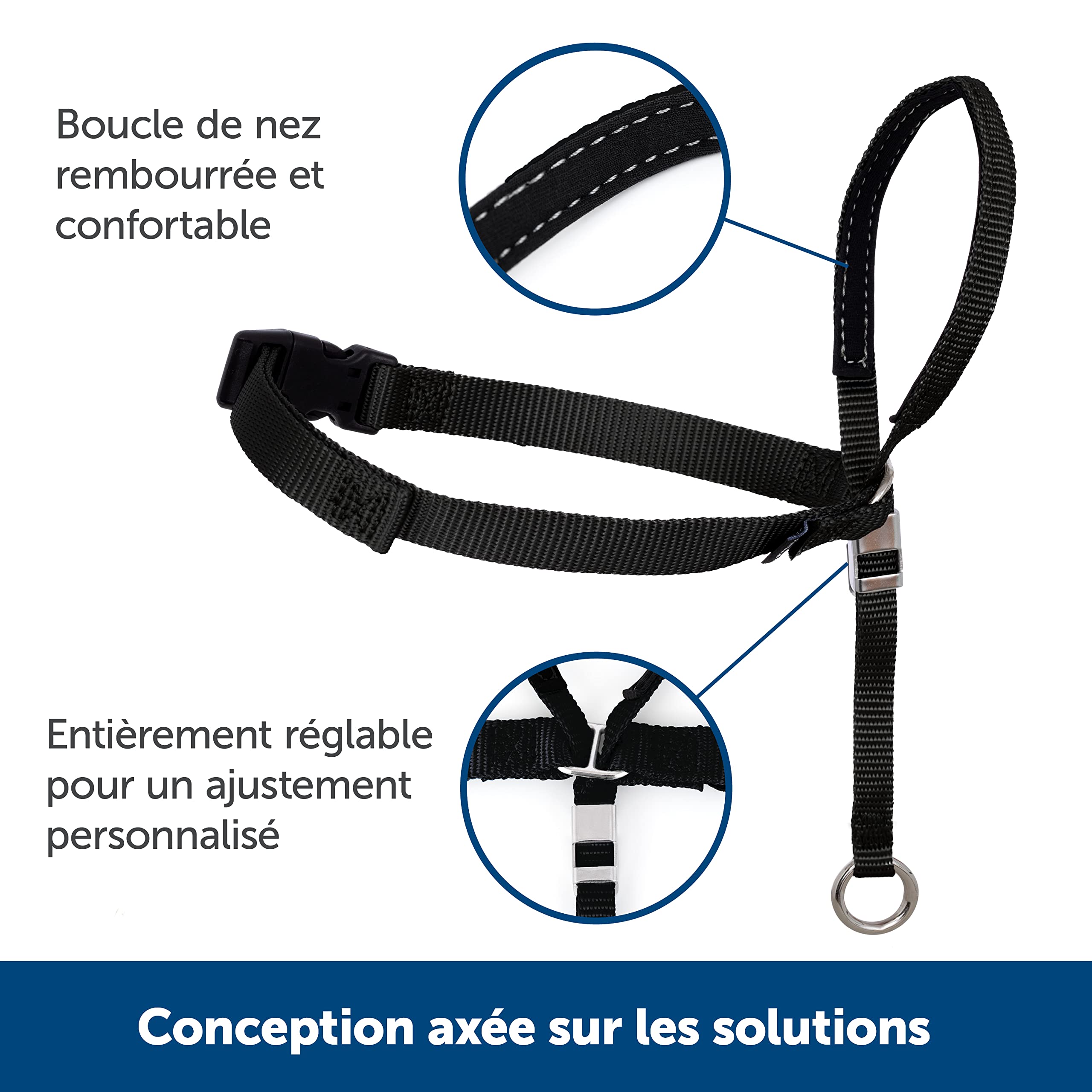 PetSafe - Licol Easy Walk pour Grand Chien (L), Anti-Traction, Confortable, avec Laisse en Nylon (Inclus) - Rouge
