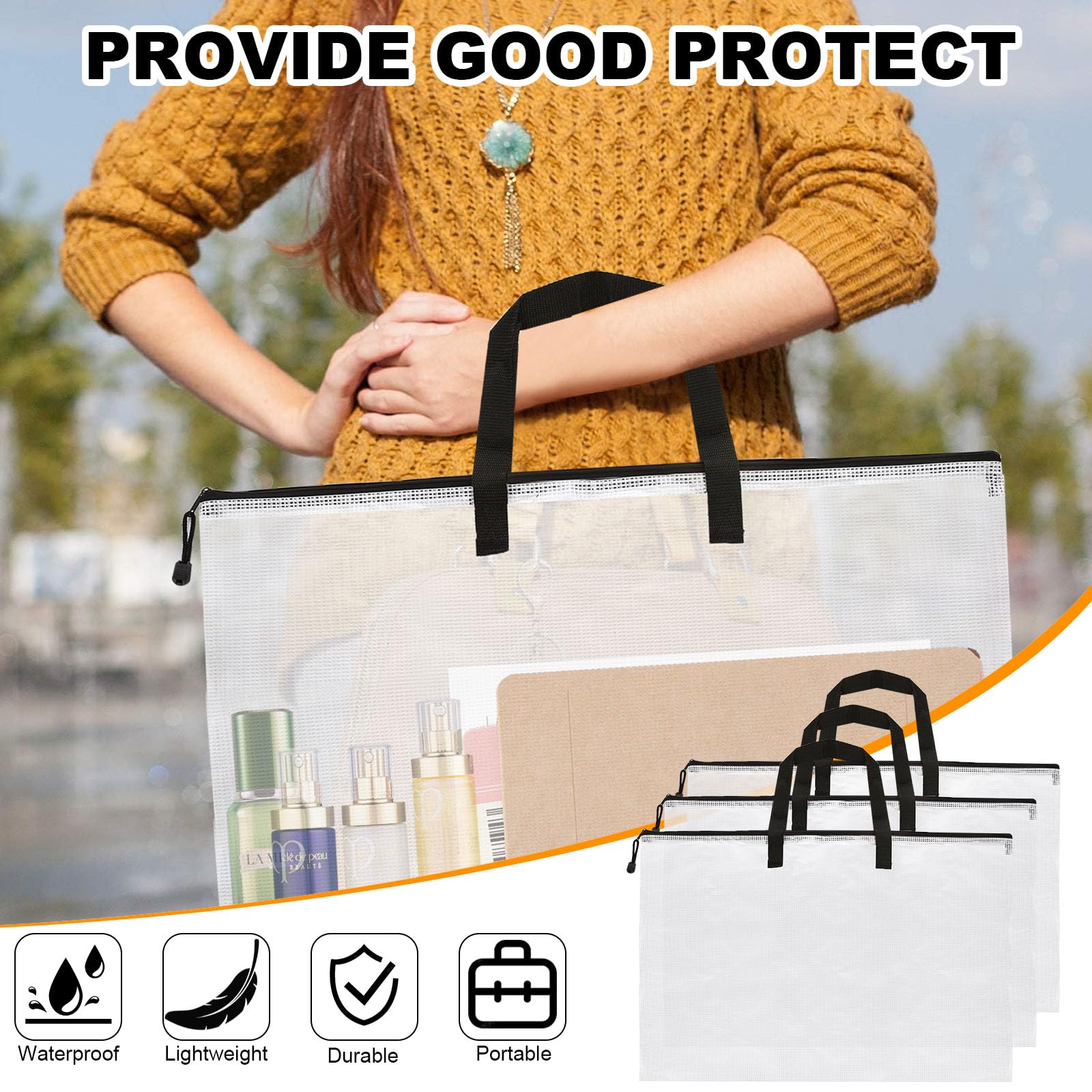 JMIATRY Lot de 10 pochettes en plastique pour posters - 45,7 x 61 cm