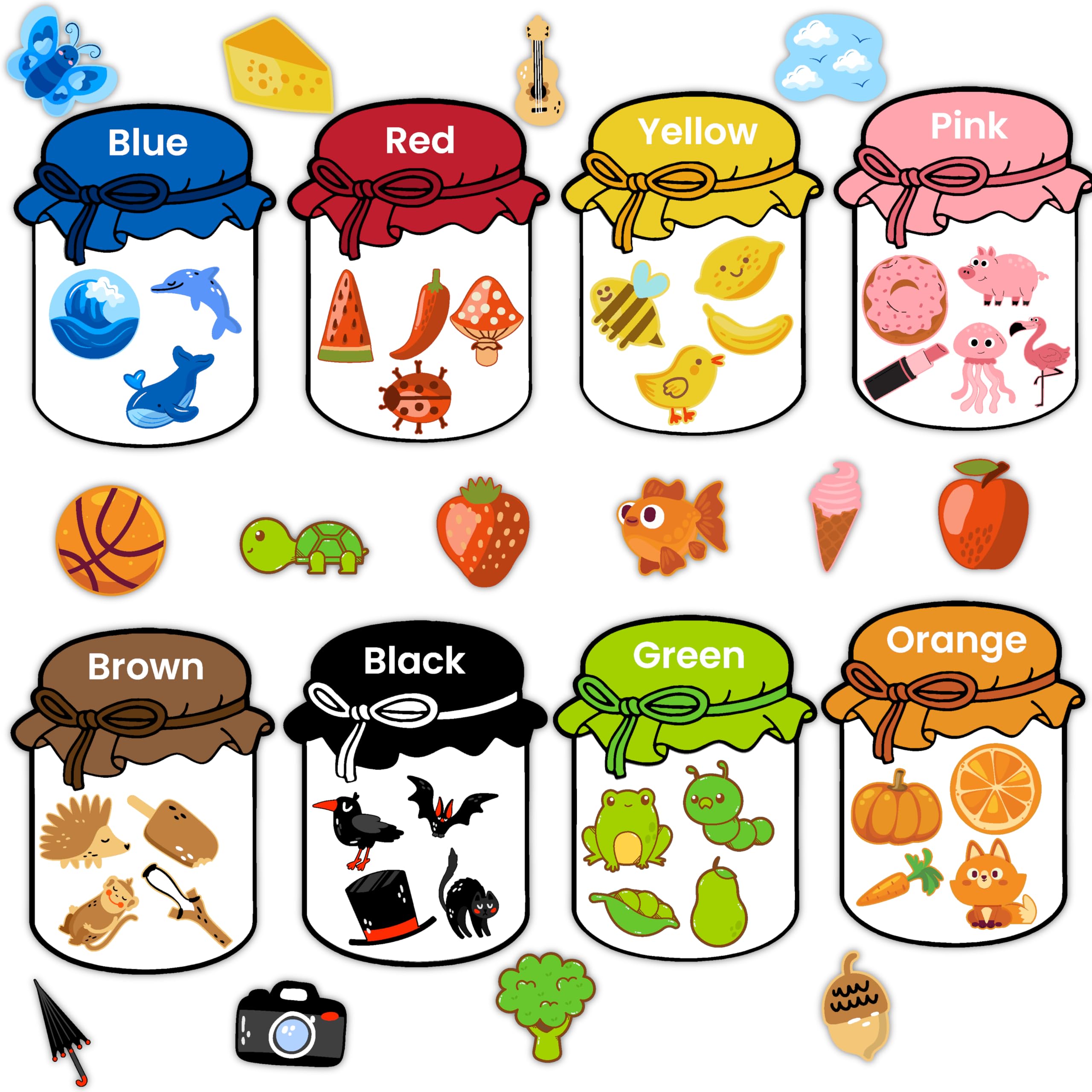 CRAFTEEZY Educational Color Sorting Stickers for Kids | Color Recognition & Sorting Game for Toddlers, Preschool Learning Stickers for Classroom & Home Activities | Waterproof Sticker-image-14