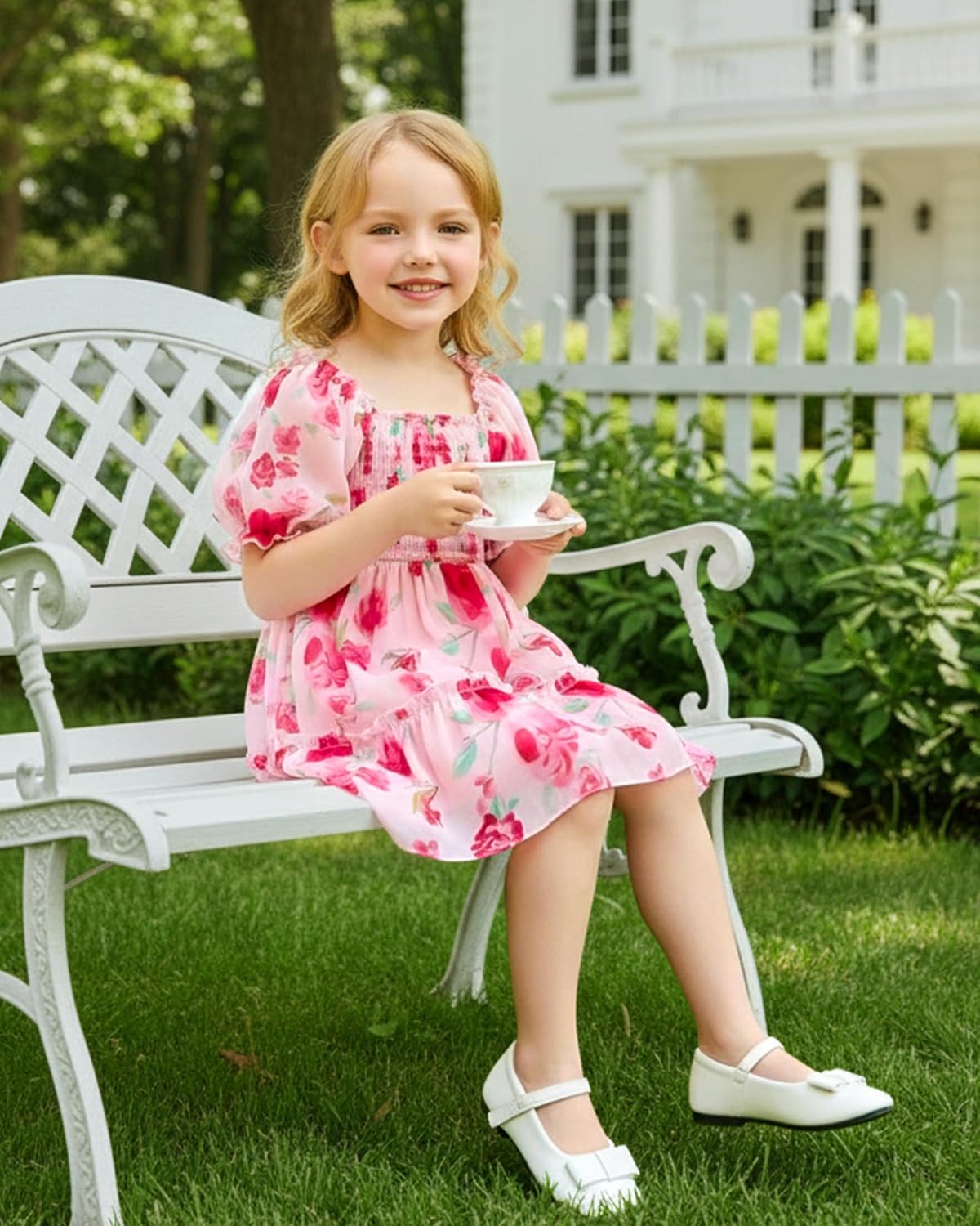 Kucnuzki Toddler Baby Girl Dress Short Sleeve Dress Summer Casual Boho Dresses Ruffle Floral Sundress Cute Kids Clothes - Image 3