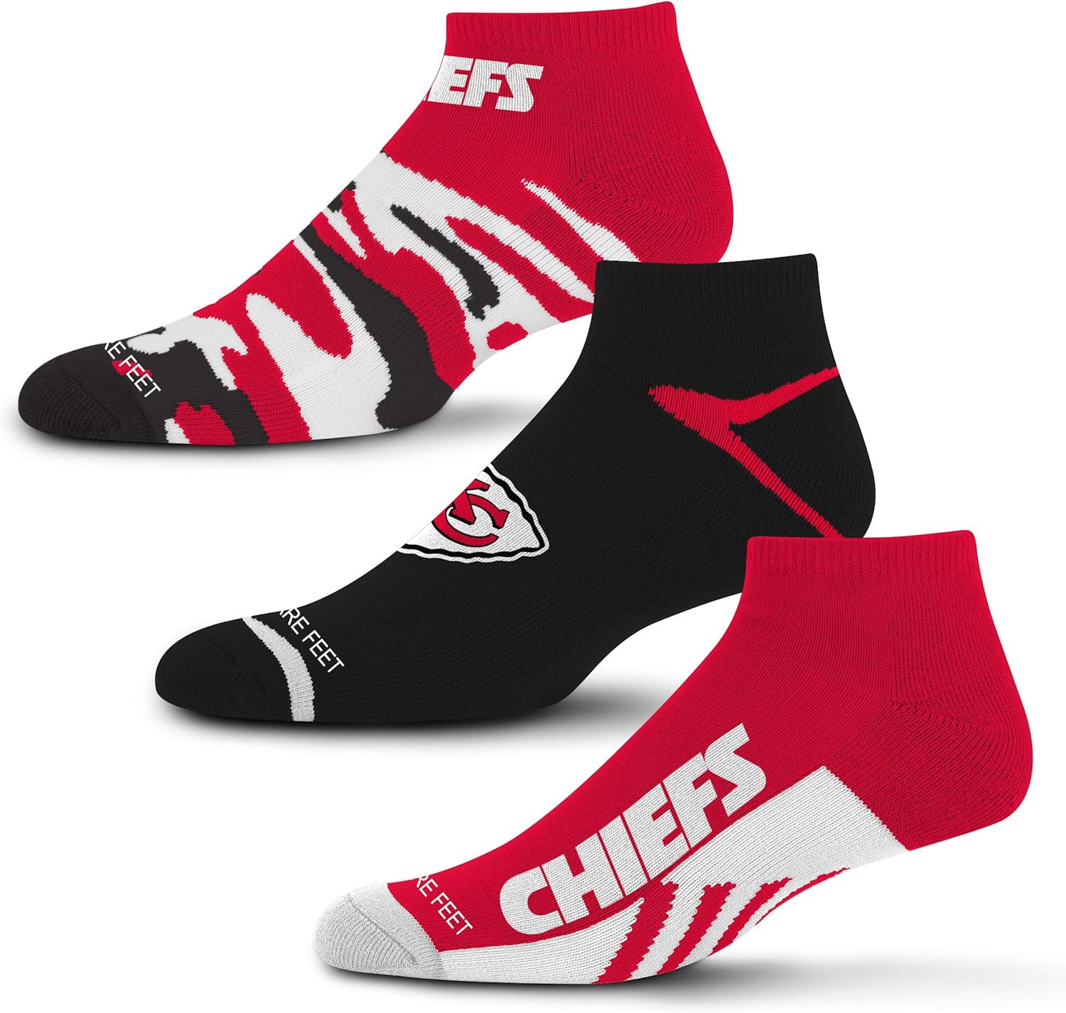 For Bare Feet NFL unisex-adult Nfl Camo Boom 3-pack