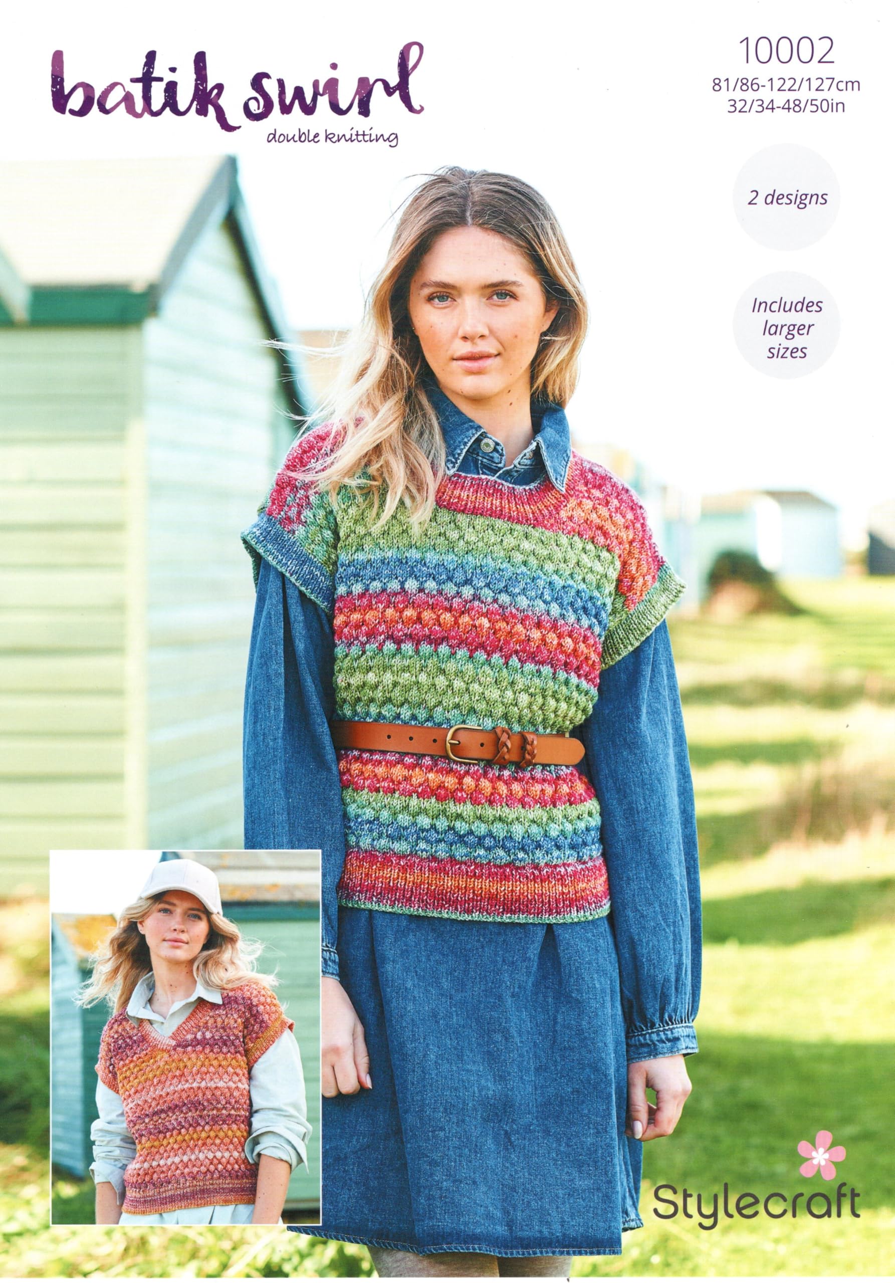Stylecraft Batik Swirl DK Knitting Pattern - 10002 Tank Tops