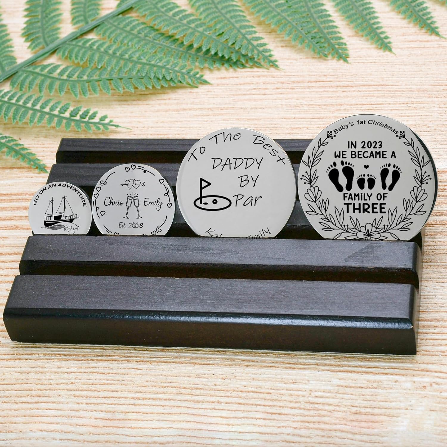 MICAIKEM 2" 10Pack Stainless Steel Round Blanks Mirror Finish Challenge Coin Blanks Heavy Duty 1/8" Thick for Laser Engraving and Stamping