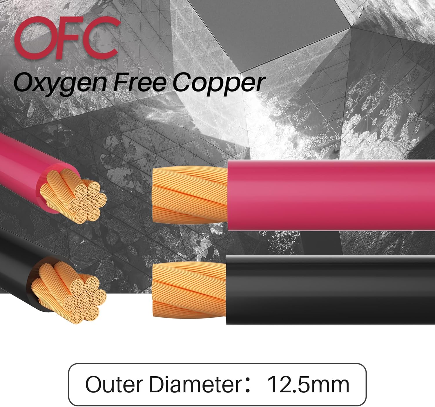 2AWG Battery Cable with 3/8" Terminals, 2 Gauge Pure Copper Inverter & Welding Wire with 3/8 inch Lugs Both Ends, Power Inverter Wire Set for Automotive, Solar, Marine, RV (Red + Black, Each 5FT)