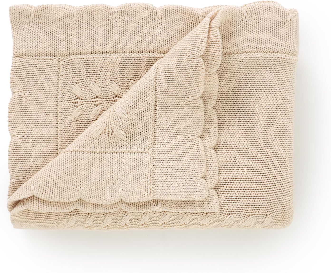mimixiong Cotton Baby Blanket Newborn Breathable Knit Receiving Blanket | for Sleep Stroller&Nursery Soft Lightweight Infant Throw for Sensitive Skin Boy Girl Gift 30x40 Inch