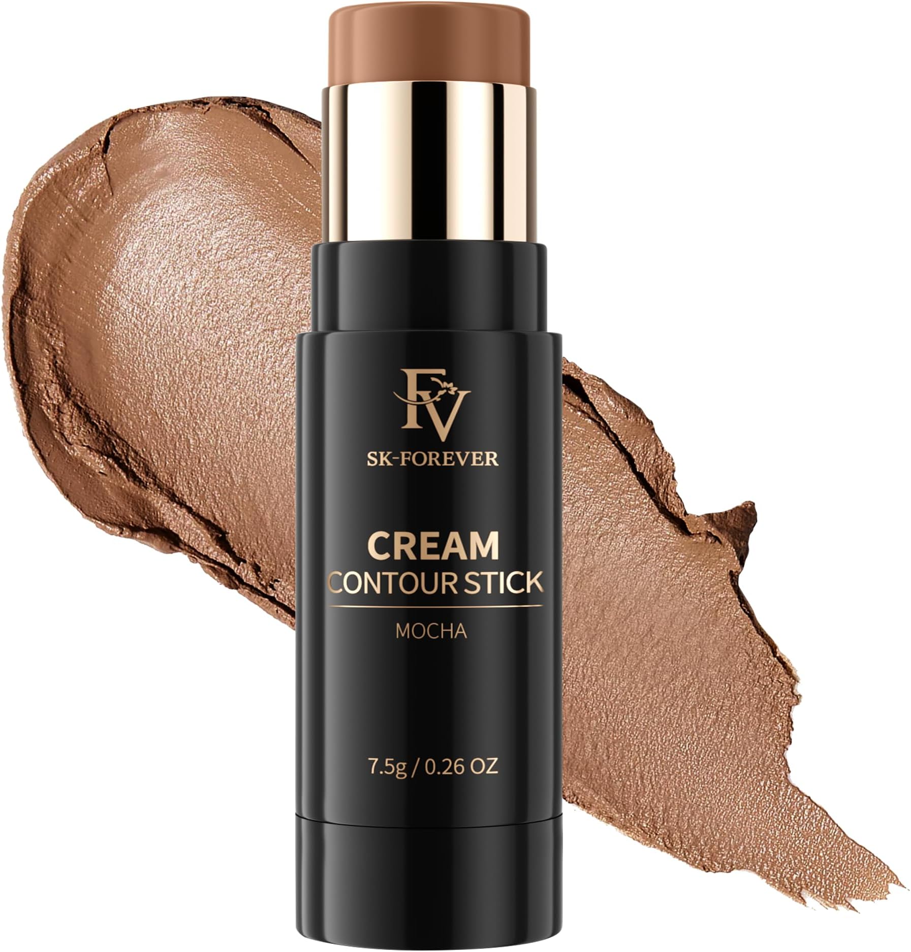 Contour & Bronzer Stick, Natural Matte Finish, Creamy & Blendable, Highly Pigmented, Waterproof & Long-Lasting Formula, For Face Shaping, Beginner Friendly, Cruelty-Free, Shade 02 Mocha
