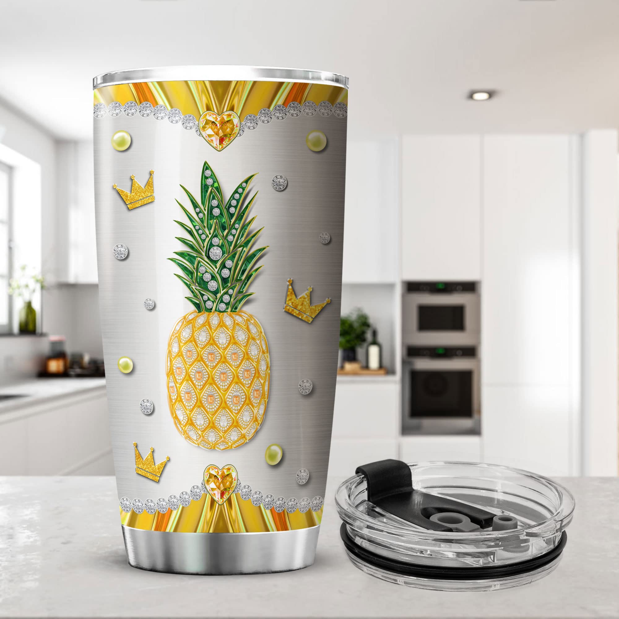 Amazon.com | ZOXIX Pineapple Tumbler Stainless Steel Cup Jewelry