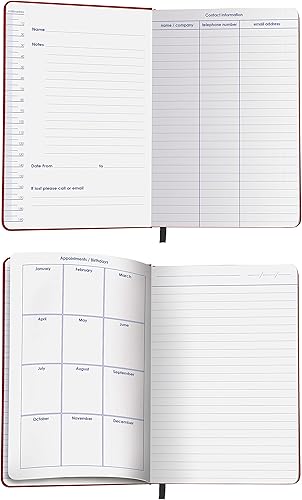 Miniatura 3 de Cuaderno de notas de cuero sintético ejecutivo A5 (rojo)