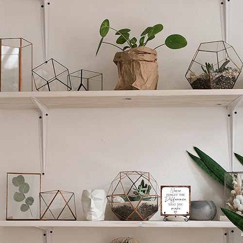 Miniatura 6 de Decoración inspiradora de madera de 4 pulgadas con 1 soporte de metal, decoración de escritorio motivacional rústica para el hogar, oficina,