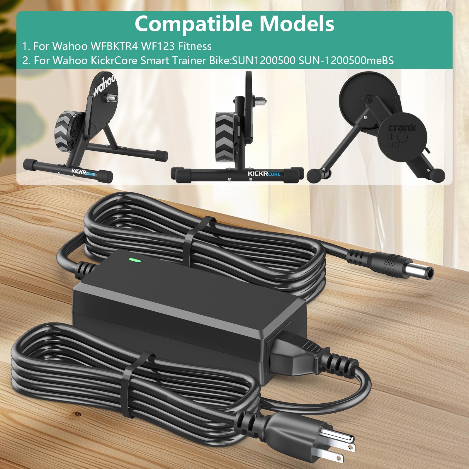 Amazon.com: 12V Charger for Wahoo WF123 WFBKTR4 Fitness KICKR Core Amazon.com: 12V Charger for Wahoo WF123 WFBKTR4 Fitness KICKR Core