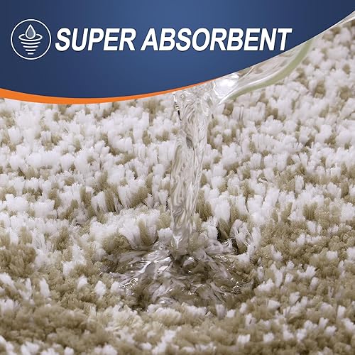 Miniatura 201 de OLANLY Juego de 2 alfombras de baño de 2 piezas, alfombras de baño de microfibra suave y absorbente y alfombra de inodoro con contorno