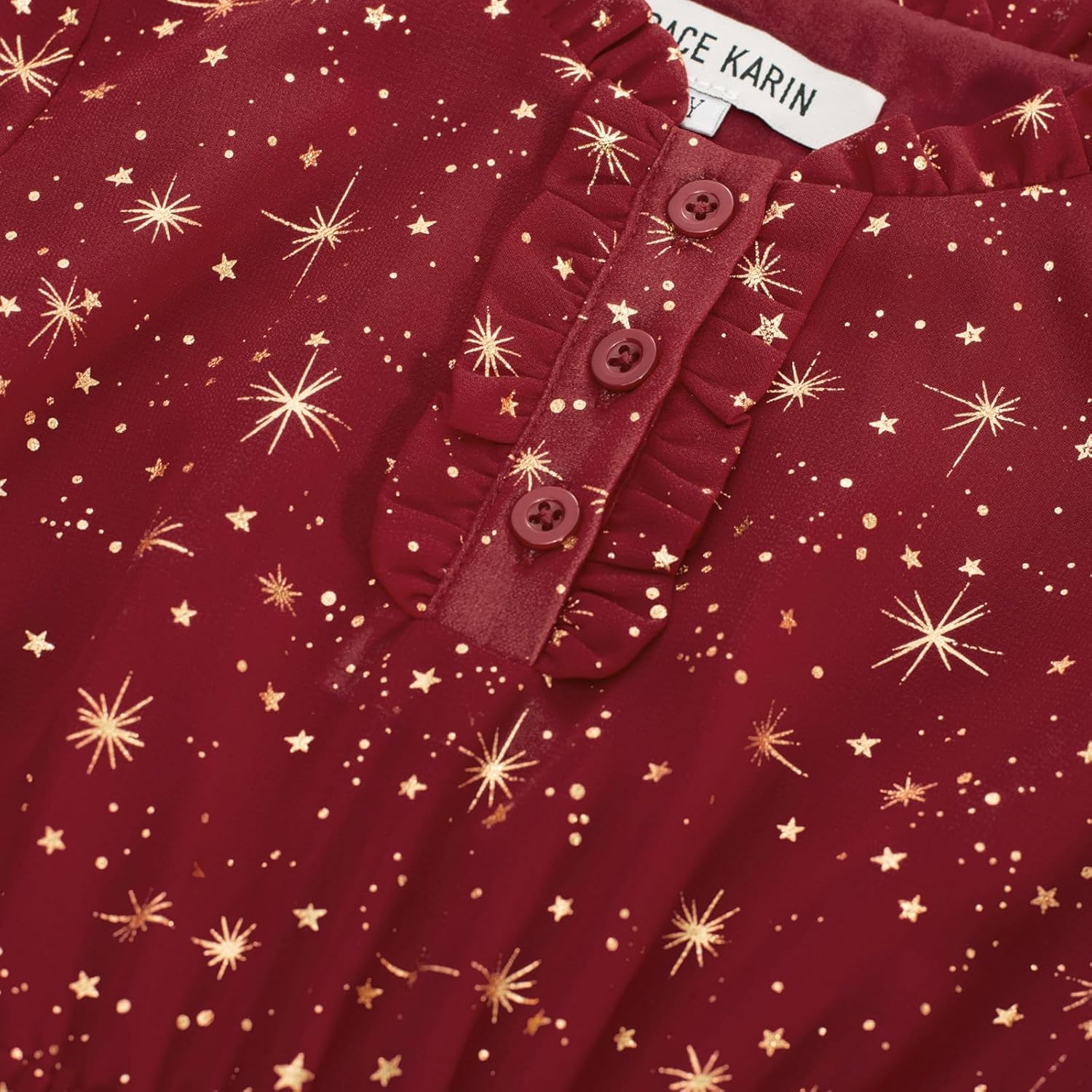 GRACE KARIN Girls Star Dress 6-14Y Christmas Fall Party Birthday School Holiday Long Sleeve Dresses - Image 6