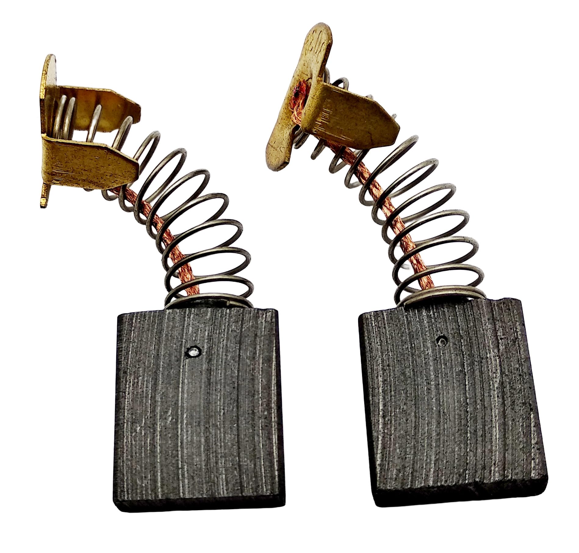 Lot de 2 balais de charbon avec ressort - Pour Metabo KS 305 M, KG S254 M, KGS 305 M - Scie radiale ca14 x 6 x 16 mm comme 316092330